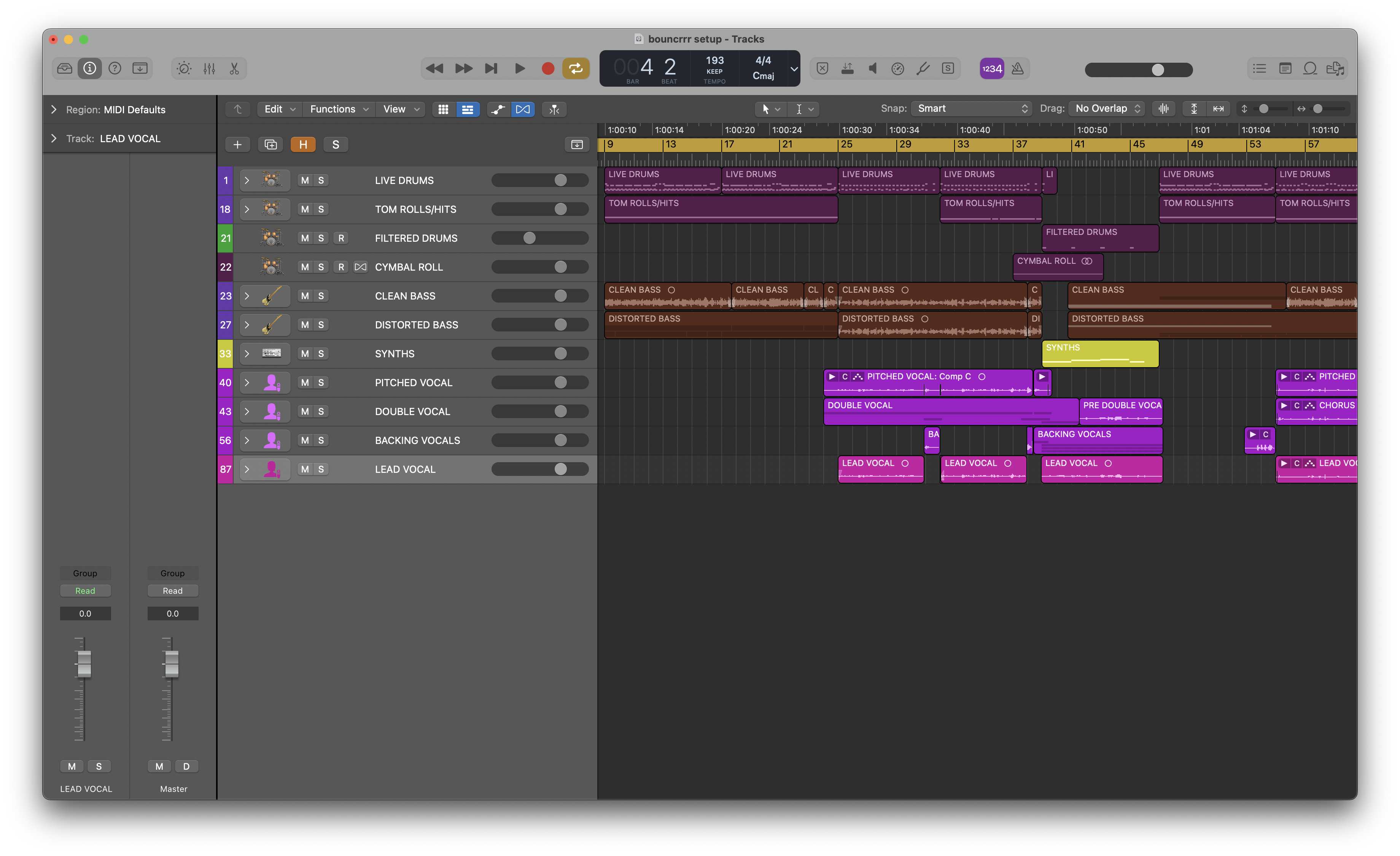 Logic Pro Setup Track Workflow